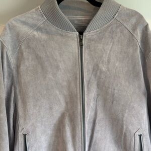 Pronto Uomo Suede/Lambskin Bomber Jacket with Zippers - NEVER WORN